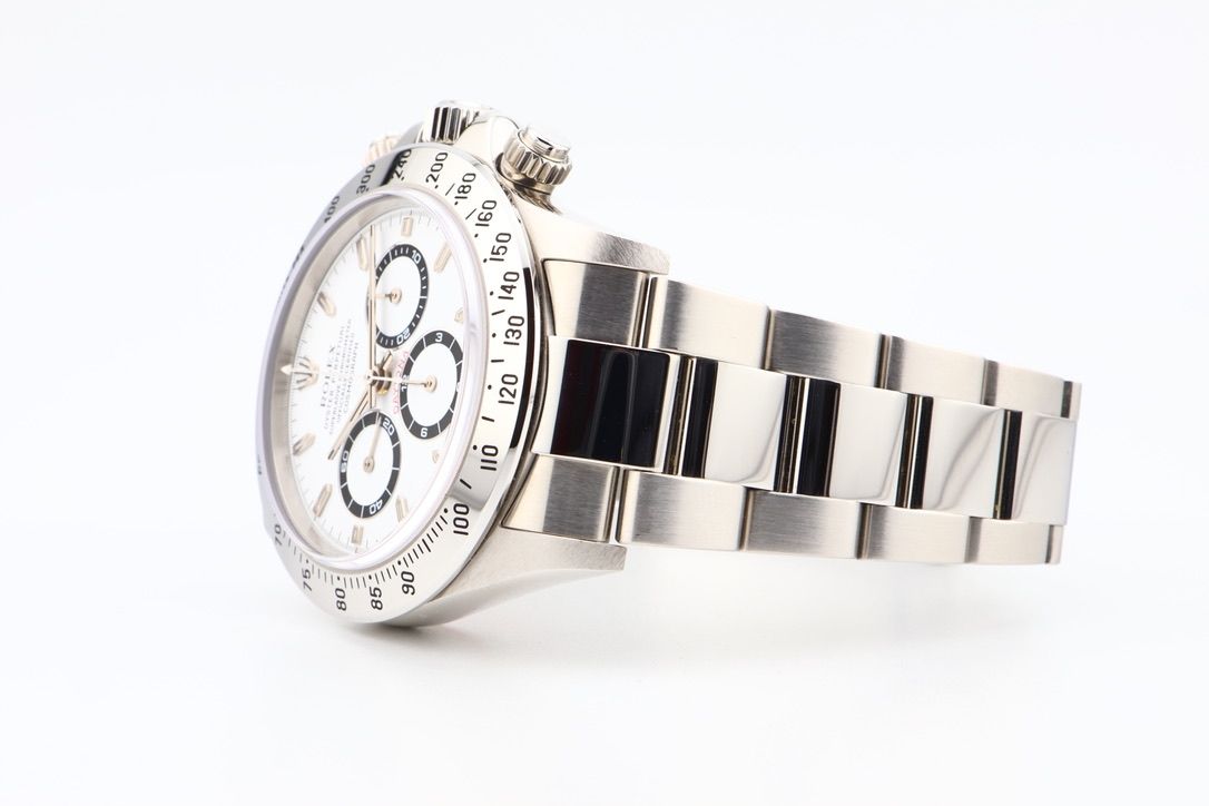 Rolex Cosmograph Daytona NOS UNWORN Zenith Movement 4030 White Dial With Box and Papers Comes with Stickers Transitional Dial 24 Months Warranty 16520 1999 Monacowatch